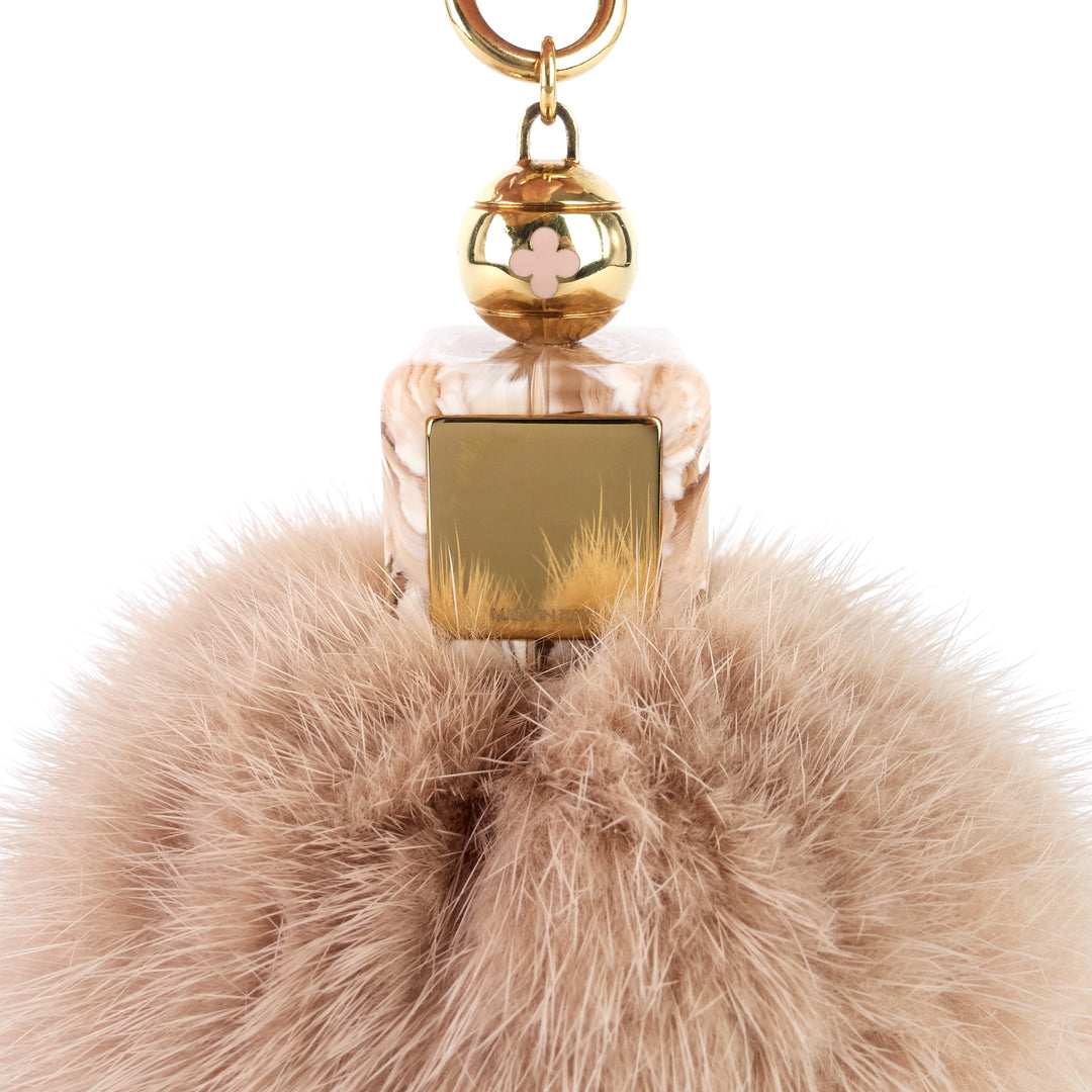 mink fur fluffy bag charm