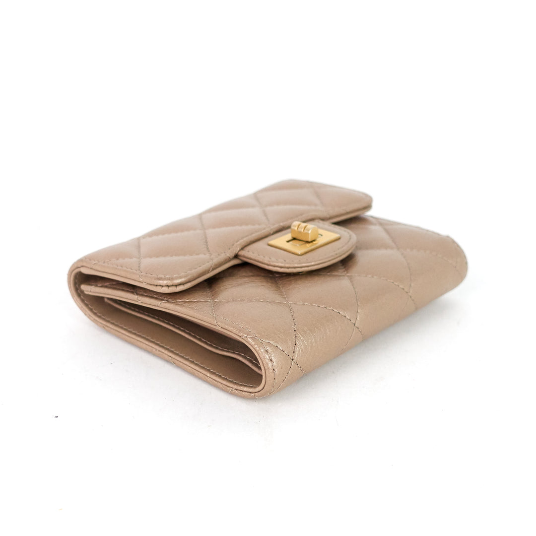 reissue compact metallic calfskin wallet
