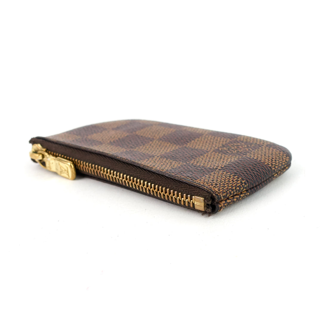 pochette cles damier ebene key pouch