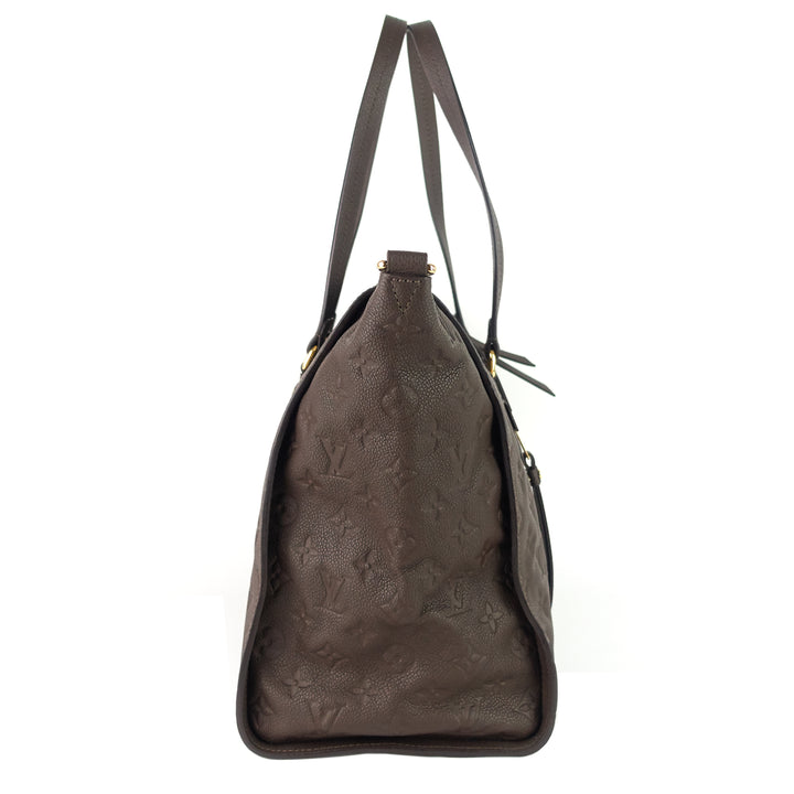 lumineuse empreinte leather bag