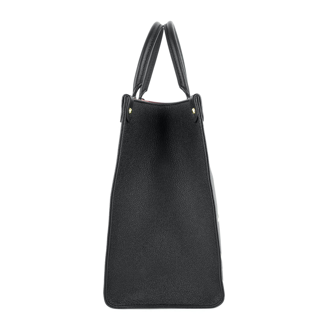 onthego mm bicolour monogram empreinte leather bag