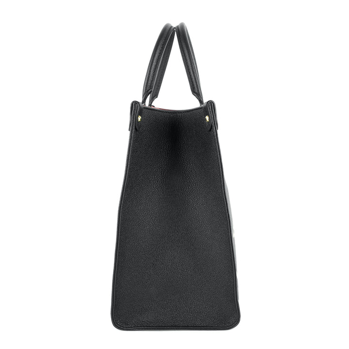 onthego mm bicolour monogram empreinte leather bag