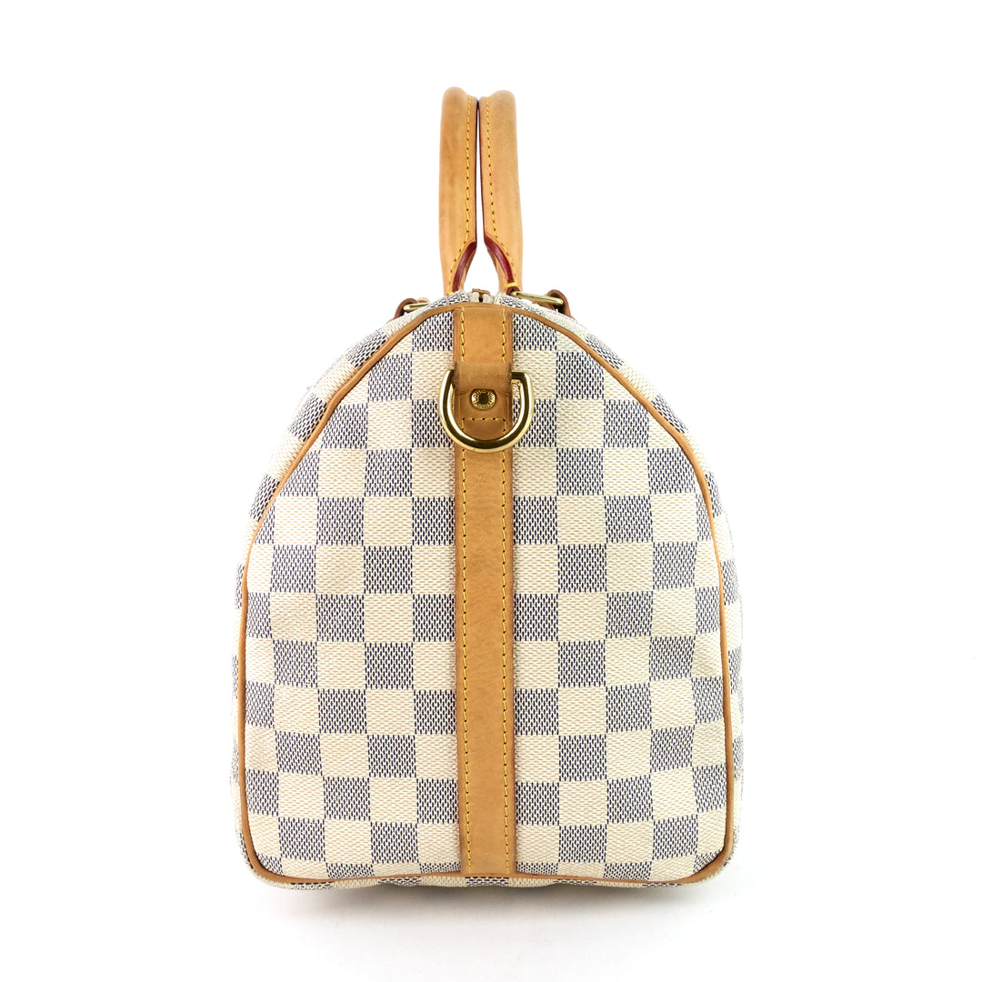 speedy 30 bandouliere damier azur canvas bag
