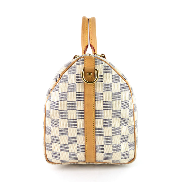 speedy 30 bandouliere damier azur canvas bag