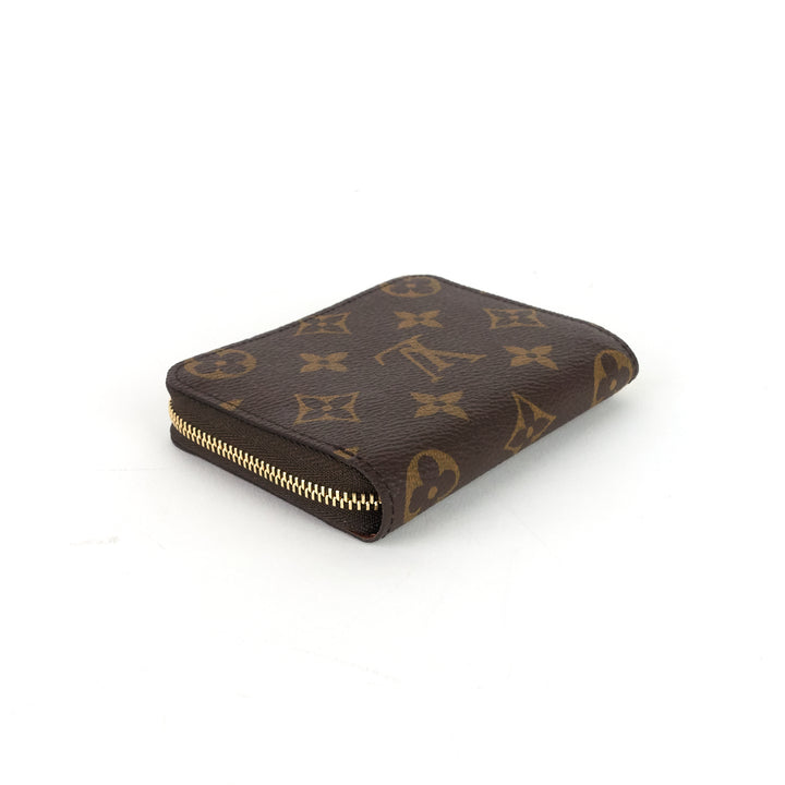 zippy monogram canvas coin purse