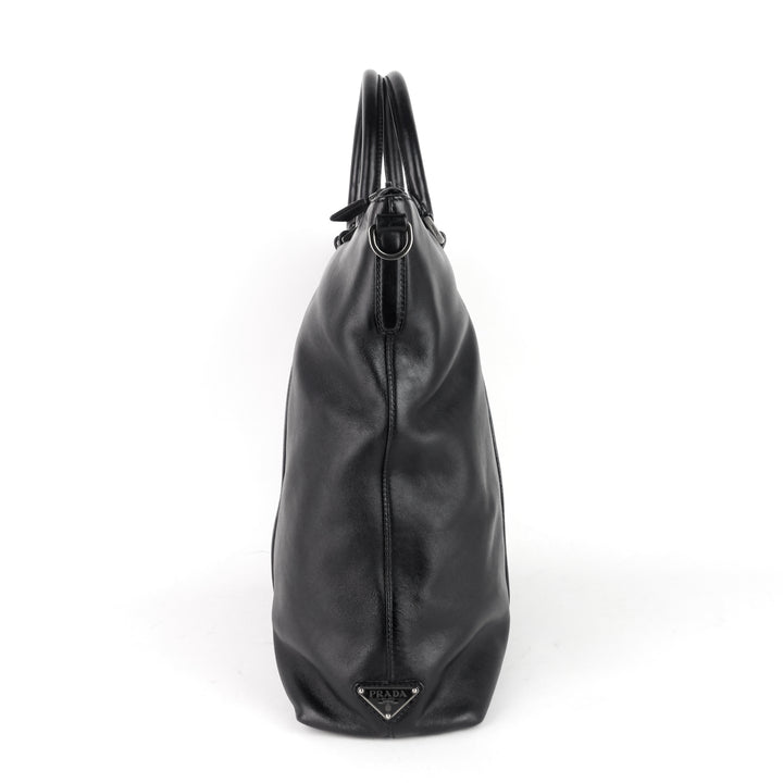 long leather tote bag