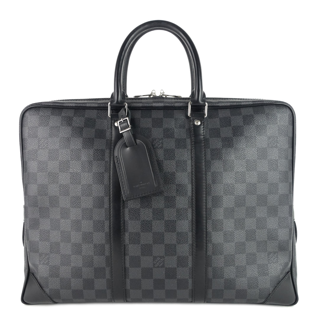 porte-documents voyage gm damier graphite canvas briefcase bag