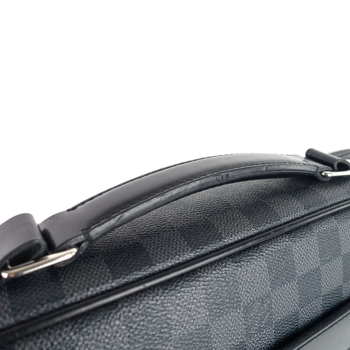 steeve damier graphite canvas briefcase bag