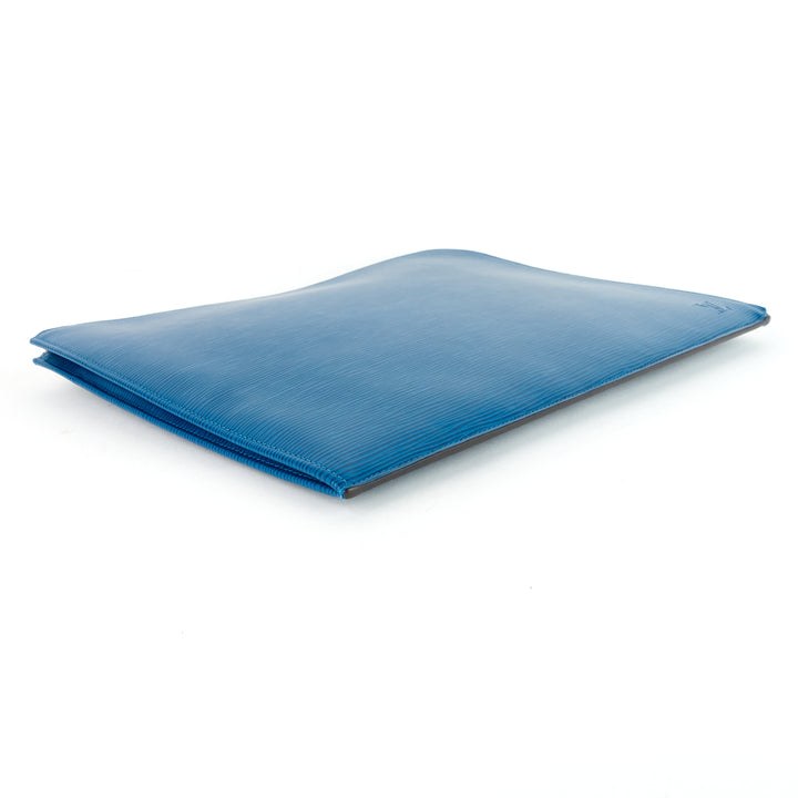 pochette jour pm blue epi leather clutch bag