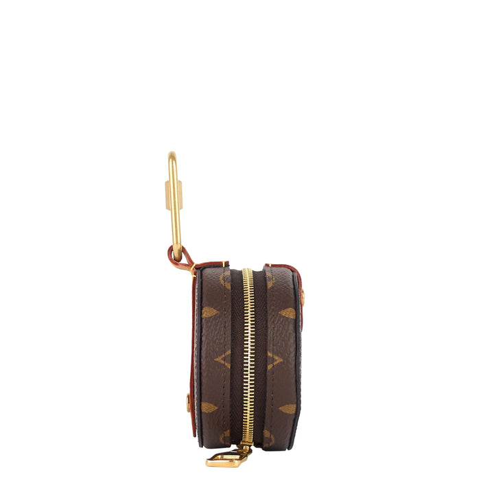 round monogram canvas coin case