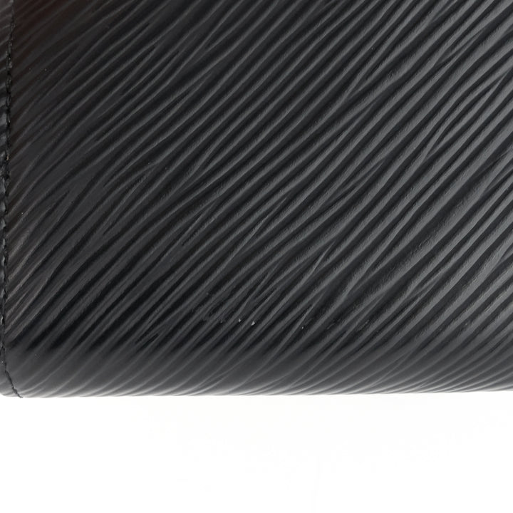twist long black epi leather wallet
