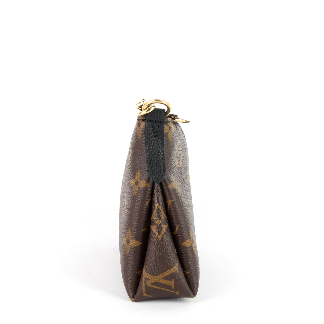 pallas monogram canvas clutch bag