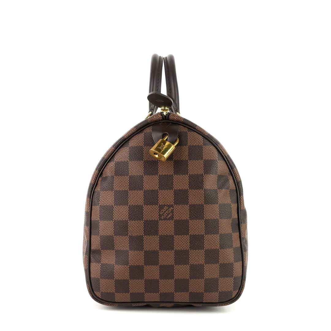 speedy 30 damier ebene canvas bag
