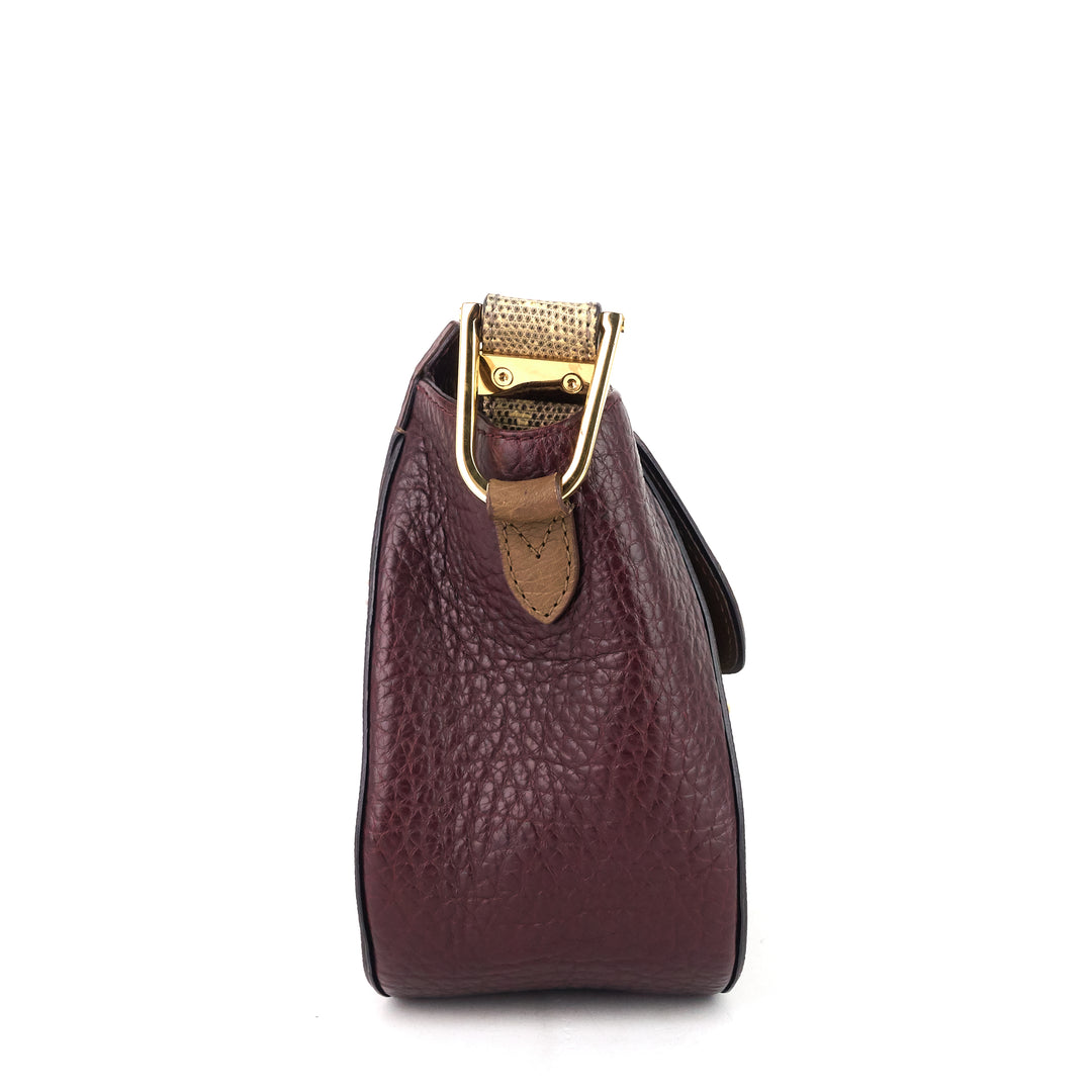 exotique majestueux bordeaux shoulder bag