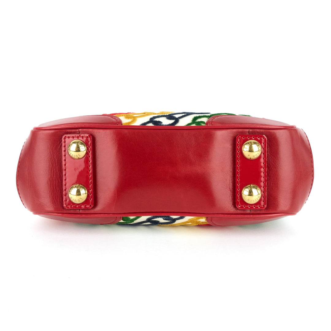 linda mini monogram charms velvet chains bag