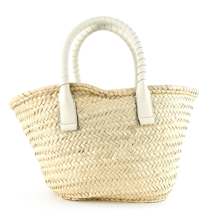 marcie raffia and calfskin basket bag