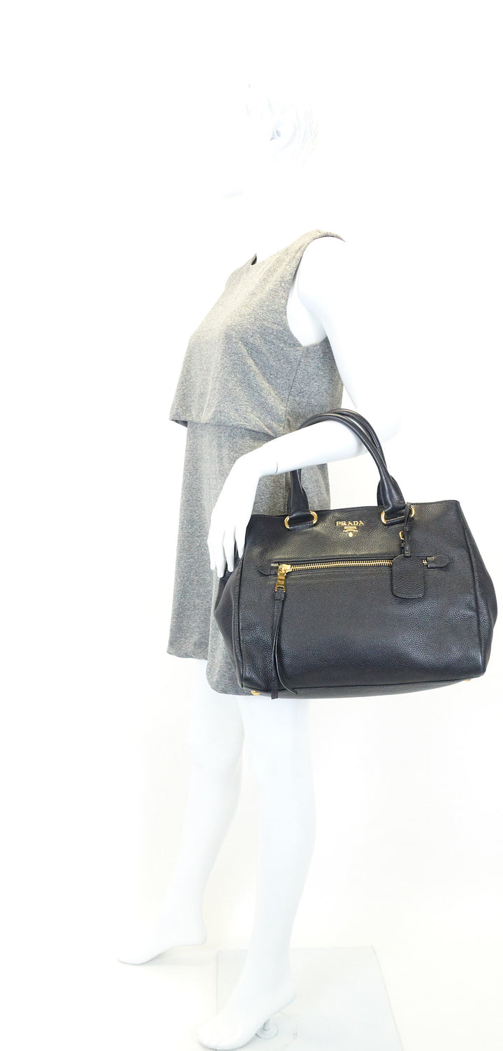 vitello daino leather tote bag