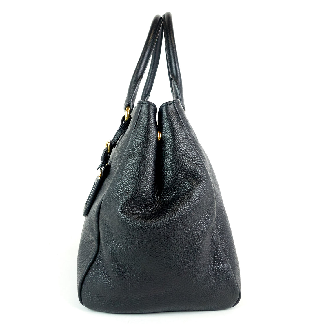 vitello daino leather tote bag