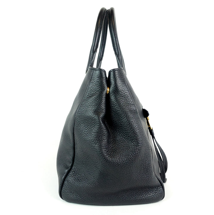vitello daino leather tote bag