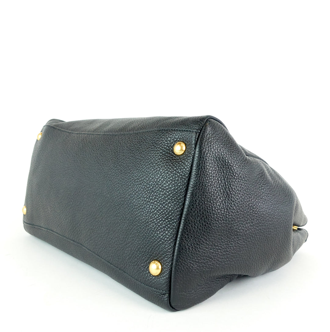 vitello daino leather tote bag