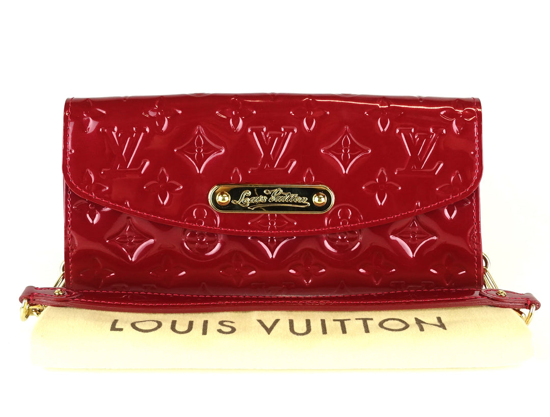 sunset boulevard monogram vernis leather shoulder bag