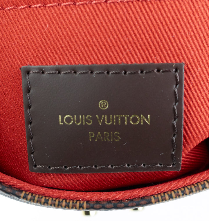 croisette damier ebene canvas handbag with strap