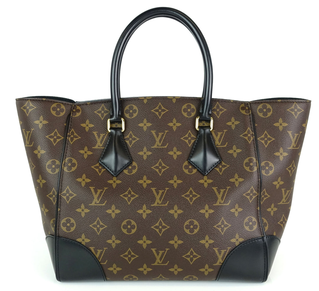 phenix mm monogram canvas and calfskin leather tote bag
