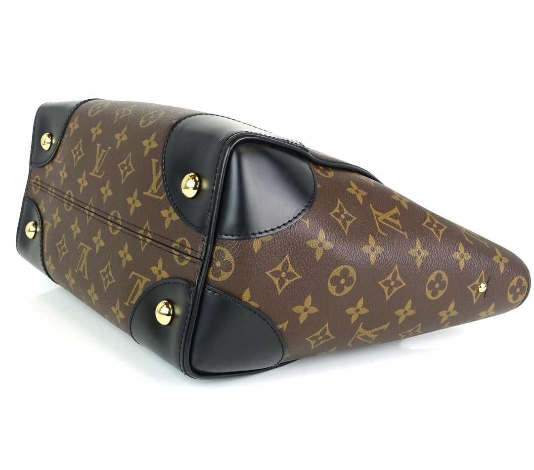 phenix mm monogram canvas and calfskin leather tote bag