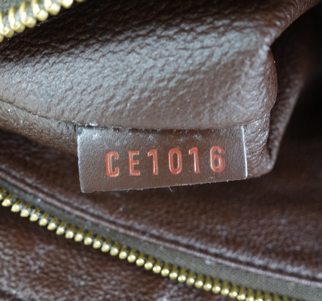 trousse vaslav damier ebene canvas clutch bag