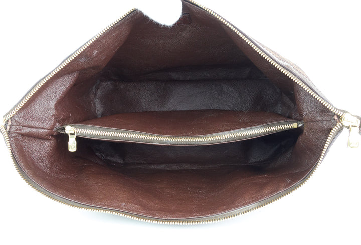 trousse vaslav damier ebene canvas clutch bag