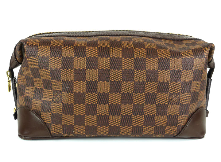 trousse vaslav damier ebene canvas clutch bag