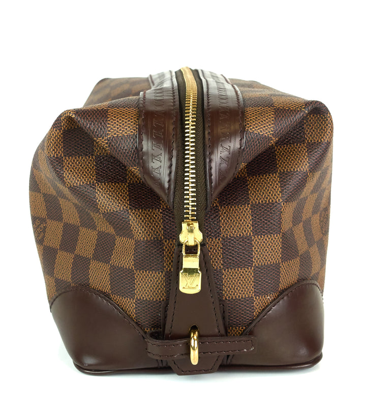 trousse vaslav damier ebene canvas clutch bag