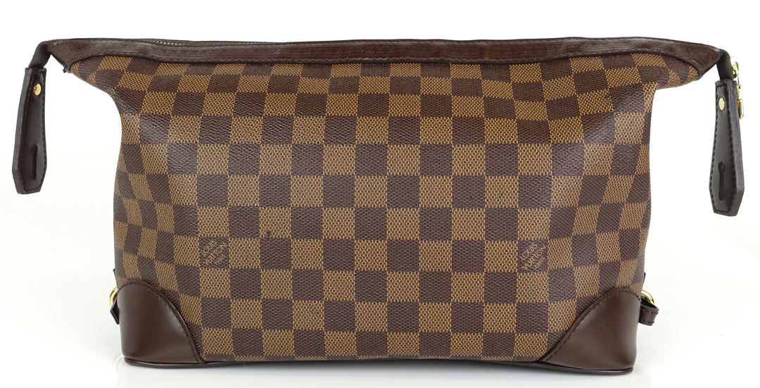 trousse vaslav damier ebene canvas clutch bag