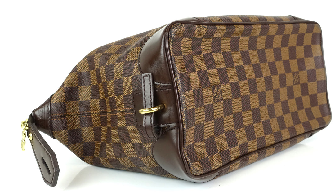 trousse vaslav damier ebene canvas clutch bag
