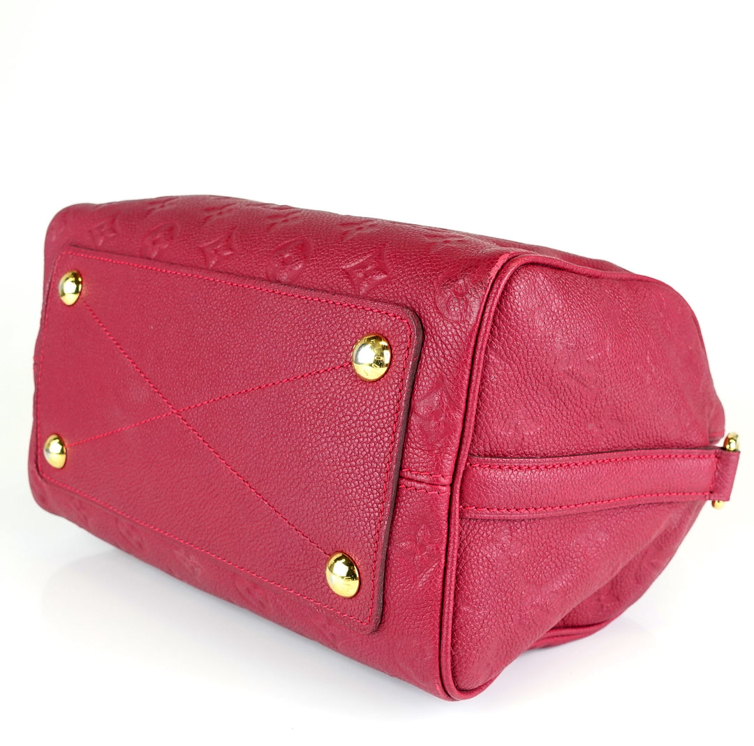 speedy 25 bandouliere empreinte leather handbag