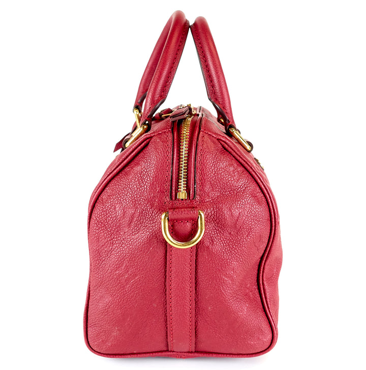 speedy 25 bandouliere empreinte leather handbag