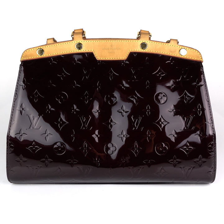 brea mm monogram patent leather handbag