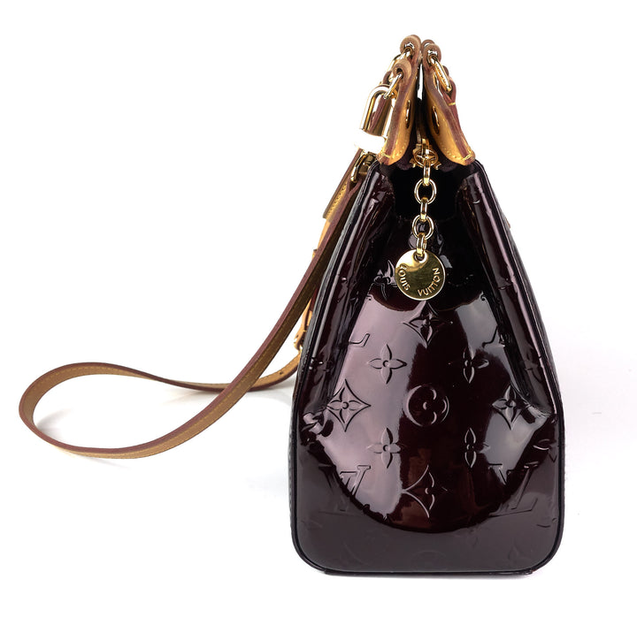 brea mm monogram patent leather handbag