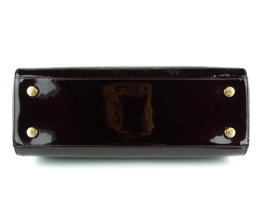 brea mm monogram patent leather handbag