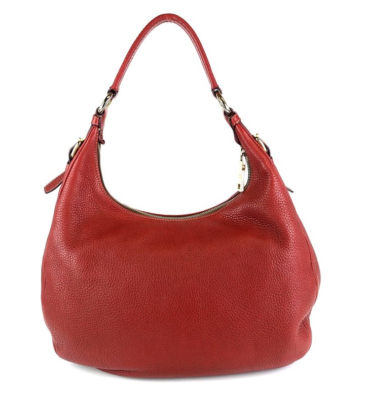 vitello daino leather large hobo bag