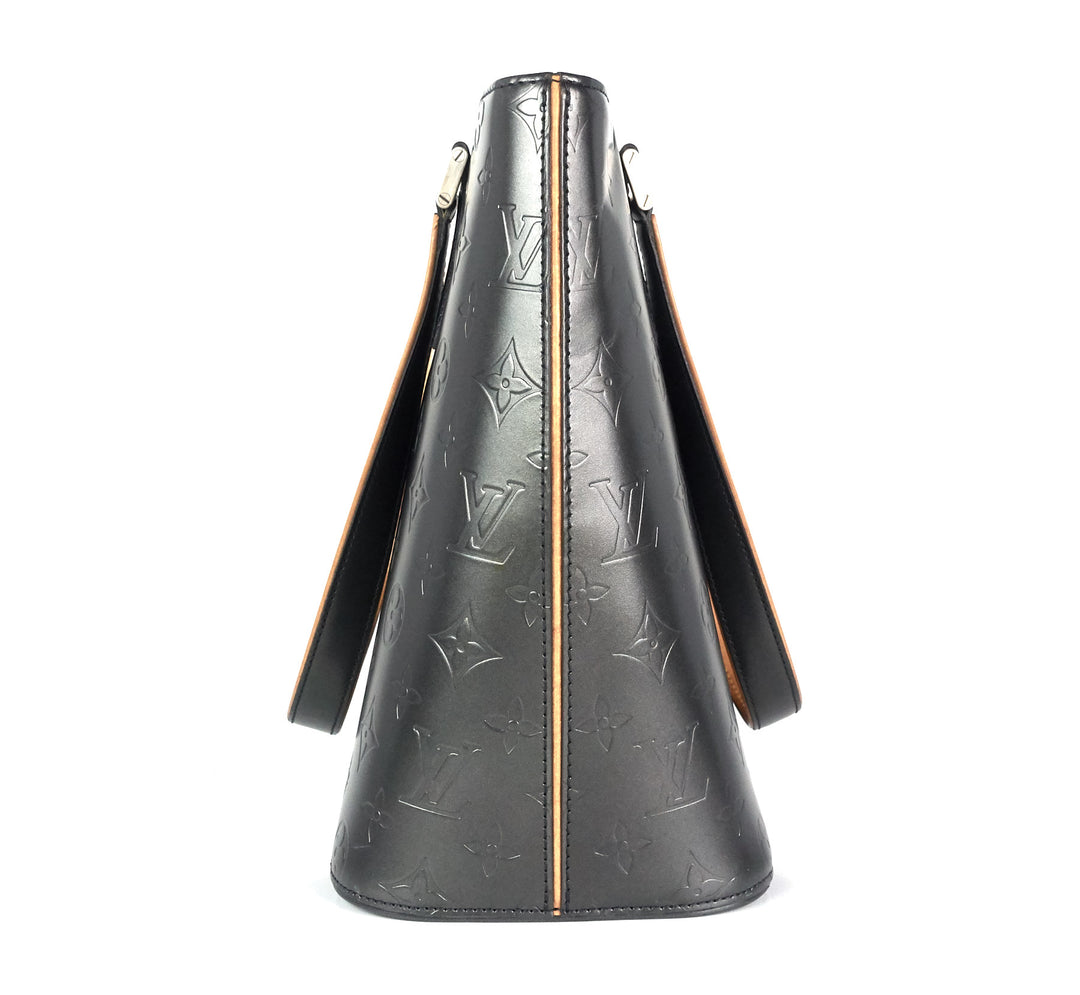 stockton monogram mat leather handbag