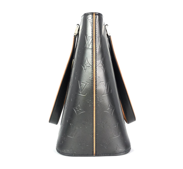 stockton monogram mat leather handbag