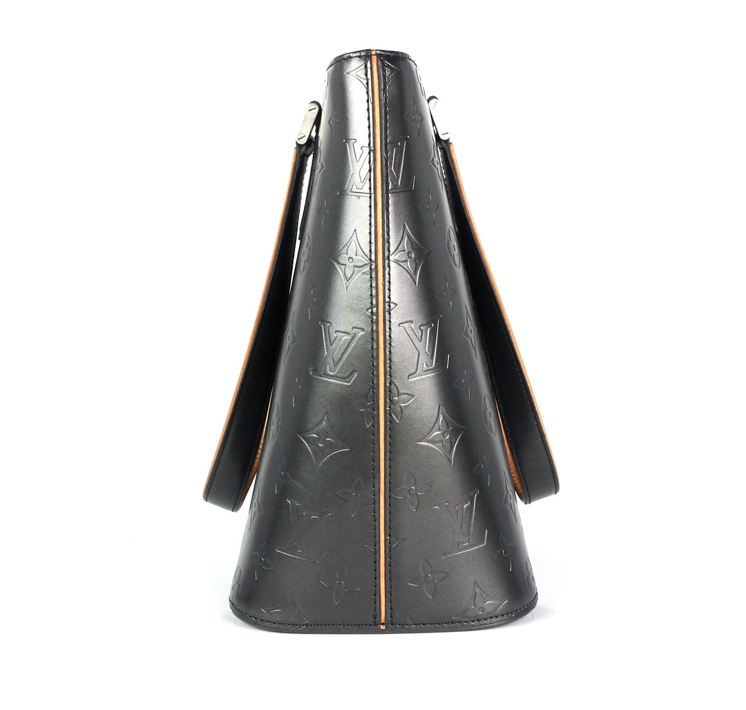 stockton monogram mat leather handbag
