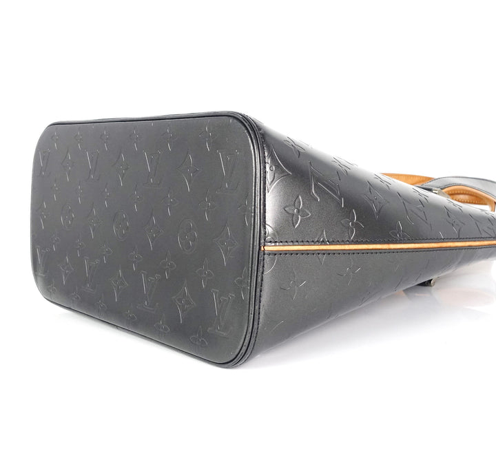 stockton monogram mat leather handbag