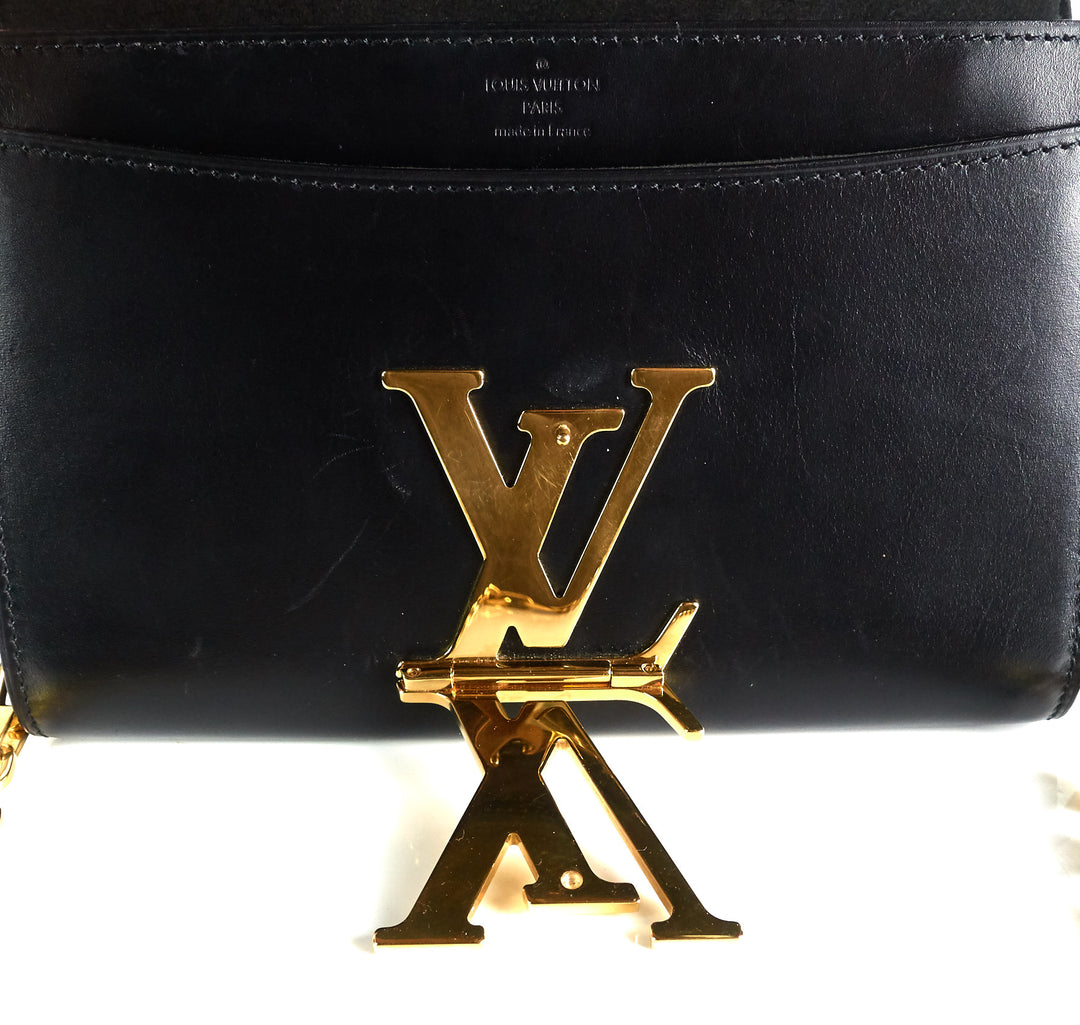 louise gm calf leather chain bag