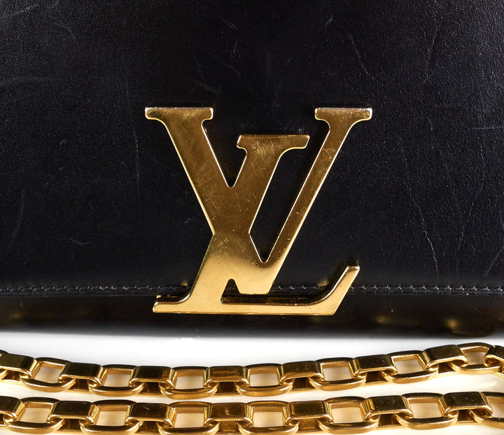 louise gm calf leather chain bag