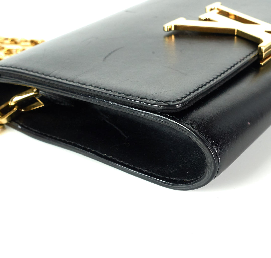 louise gm calf leather chain bag