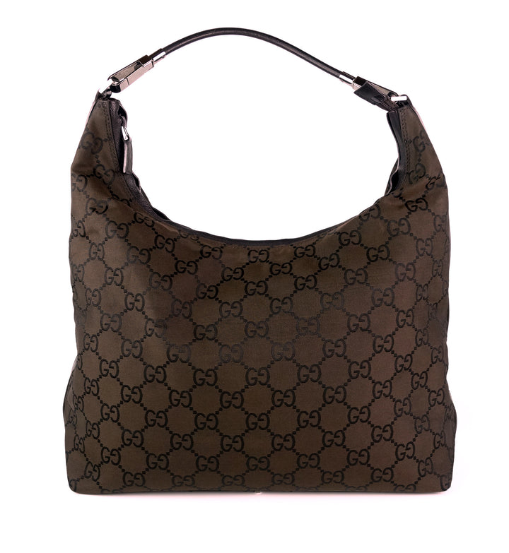 monogram nylon hobo bag