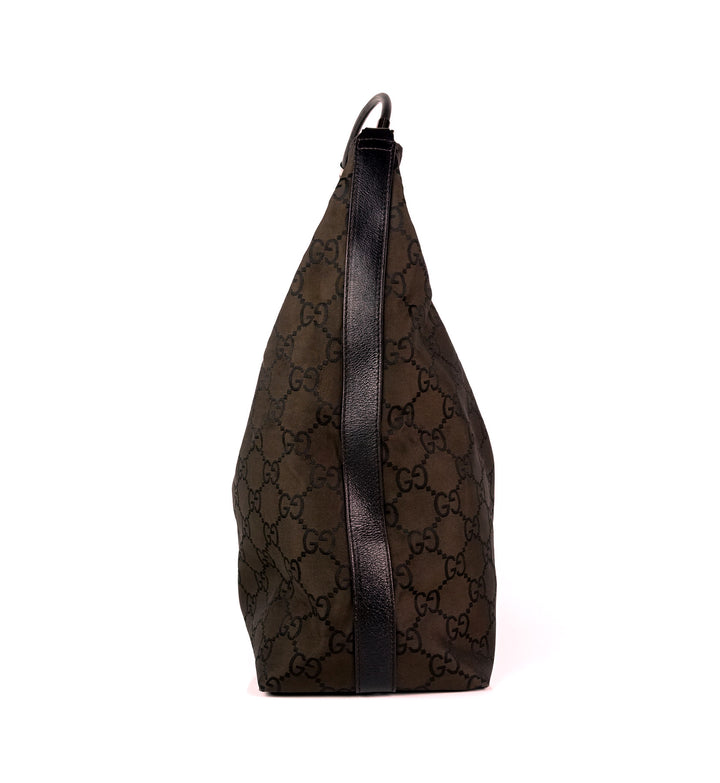 monogram nylon hobo bag