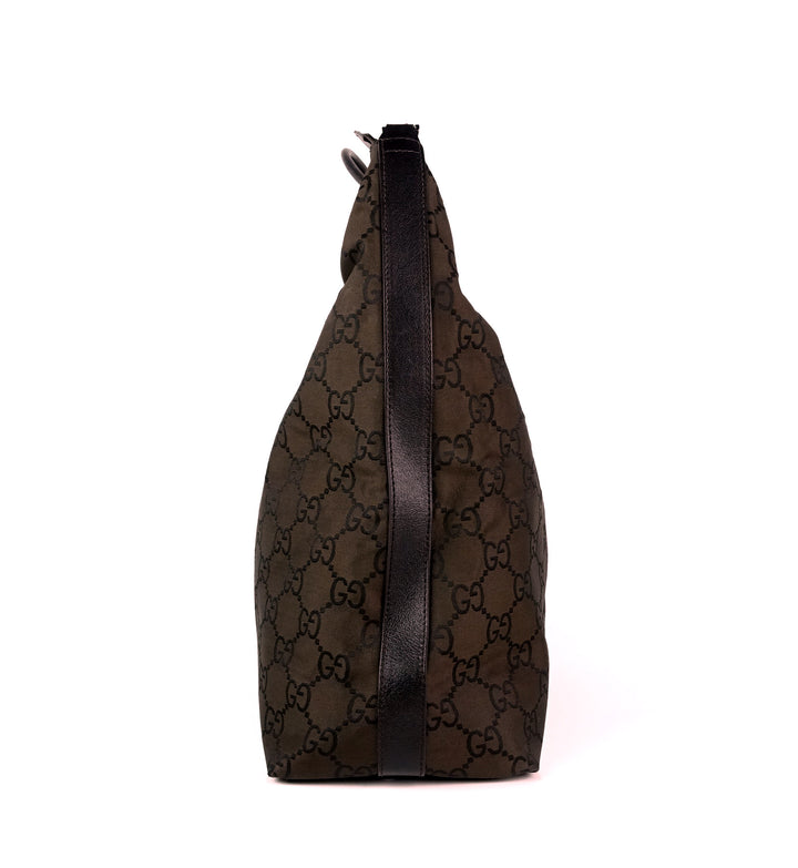monogram nylon hobo bag